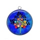 Pendentif Cabochon Argent - arbre de vie