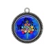 Pendentif Cabochon Argent - arbre de vie