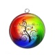 Pendentif Cabochon Argent - arbre de vie