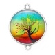 Connecteur Cabochon Argent - arbre de vie