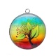 Pendentif Cabochon Argent - arbre de vie