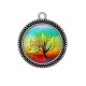 Pendentif Cabochon Argent - arbre de vie
