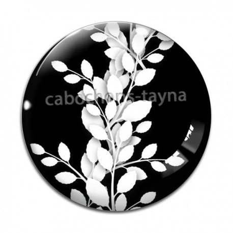 Cabochon Verre - feuille