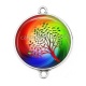 Connecteur Cabochon Argent - arbre de vie