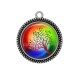 Pendentif Cabochon Argent - arbre de vie