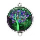 Connecteur Cabochon Argent - arbre de vie