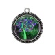 Pendentif Cabochon Argent - arbre de vie