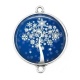 Connecteur Cabochon Argent - arbre de vie