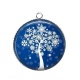 Pendentif Cabochon Argent - arbre de vie