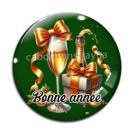 Cabochon Verre - bonne année