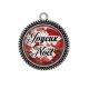 Pendentif Cabochon Argent - joyeux noël