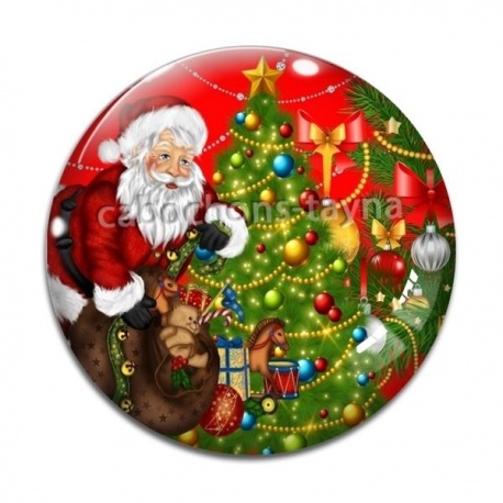 Cabochon Verre - père noël