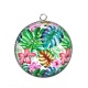 Pendentif Cabochon Argent - feuille