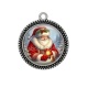 Pendentif Cabochon Argent - père noël