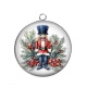 Pendentif Cabochon Argent - casse noisette