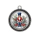 Pendentif Cabochon Argent - casse noisette