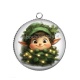 Pendentif Cabochon Argent - lutin