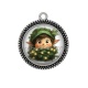 Pendentif Cabochon Argent - lutin