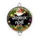 Connecteur Cabochon Argent - joyeux noël