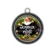 Pendentif Cabochon Argent - joyeux noël