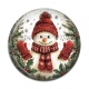 Cabochon Résine - bonhomme de neige