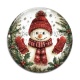 Cabochon Verre - bonhomme de neige