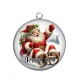 Pendentif Cabochon Argent - joyeux noël