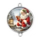 Connecteur Cabochon Argent - joyeux noël