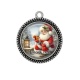 Pendentif Cabochon Argent - joyeux noël