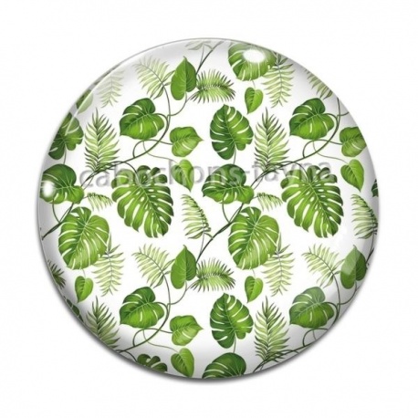 Cabochon Verre - feuille
