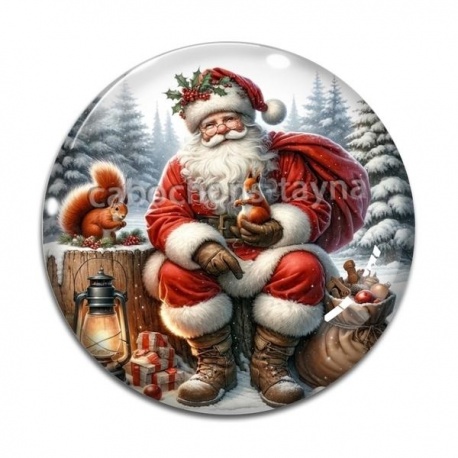 Cabochon Verre - père noël