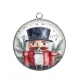 Pendentif Cabochon Argent - casse noisette