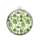 Pendentif Cabochon Argent - feuille