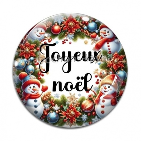 Cabochon Verre - joyeux noël