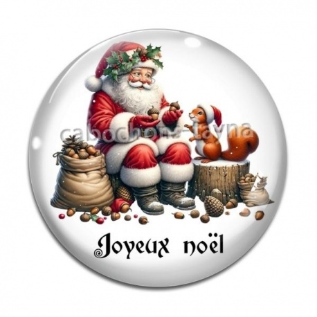 Cabochon Verre - joyeux noël