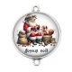 Connecteur Cabochon Argent - joyeux noël