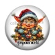 Cabochon Résine - lutin joyeux noël