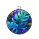 Pendentif Cabochon Argent - feuille