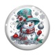 Cabochon Verre - bonhomme de neige