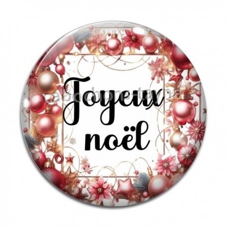 Cabochon Verre - joyeux noël