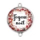 Connecteur Cabochon Argent - joyeux noël