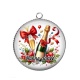 Pendentif Cabochon Argent - bonne année