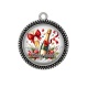 Pendentif Cabochon Argent - bonne année