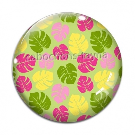 Cabochon Verre - feuille