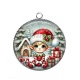 Pendentif Cabochon Argent - lutin