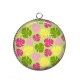 Pendentif Cabochon Argent - feuille