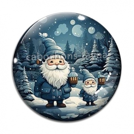 Cabochon Verre - père noël