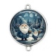 Connecteur Cabochon Argent - père noël