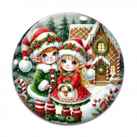Cabochon Verre - lutin
