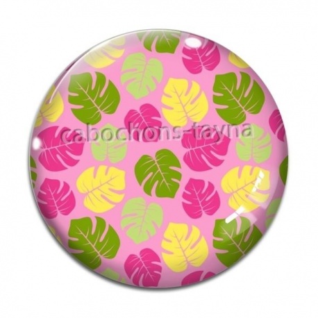 Cabochon Verre - feuille